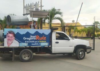 José Gregorio Ruíz desplegó máquina higienizadora para combatir el Covid-19 en San Diego