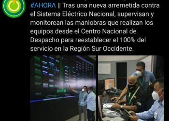 Gobierno sobre situación eléctrica este martes: Es una «nueva arremetida» contra el Sistema Eléctrico Nacional