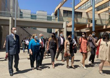 Expresidenta Bachelet visita renovado Campus Juan Gómez Millas de la U. de Chile