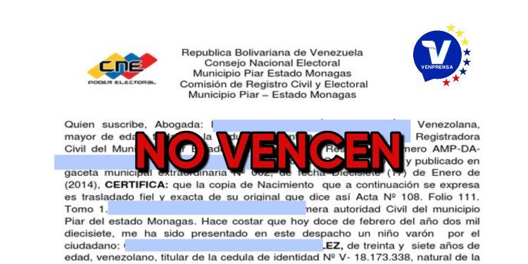 Tania D’Amelio:  Las actas y certificaciones de Registro Civil, no requieren renovación porque estas no vencen