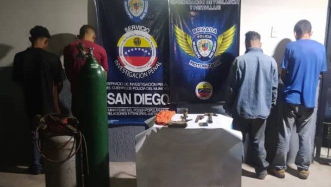 Carabobo: Desarticulada banda dedicada al hurto en empresas en el municipio San Diego