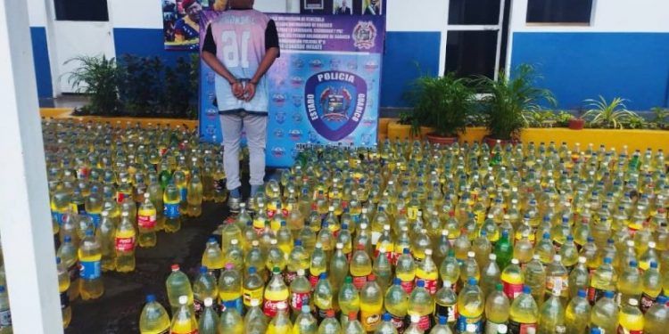 Guárico: Descubierto contrabando de 2.400 litros de gasolina en 1200 envases plásticos dentro de una vivienda