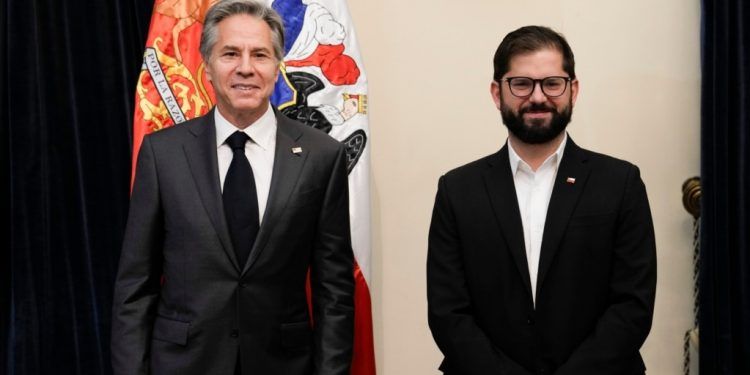 Chile: Blinken se reúne con el presidente Gabriel Boric en Santiago (+ Video)