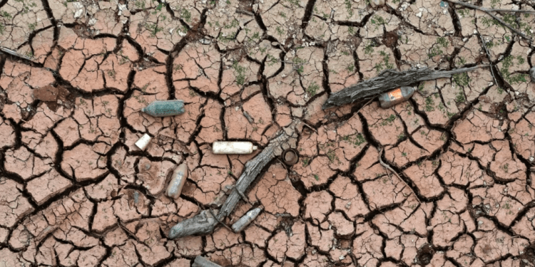 Imagen aérea de un corredor en Honduras afectado por las sequías provocadas por el cambio climático.