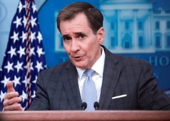 White House National Security Council Strategic Communications Coordinator Kirby takes questions during the daily press briefing at the White House in Washington