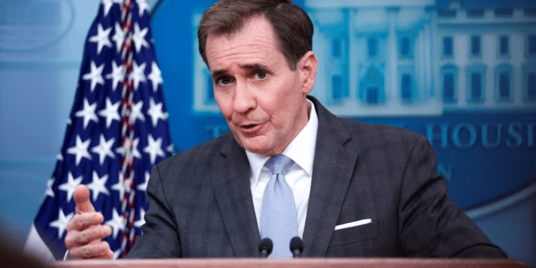 White House National Security Council Strategic Communications Coordinator Kirby takes questions during the daily press briefing at the White House in Washington