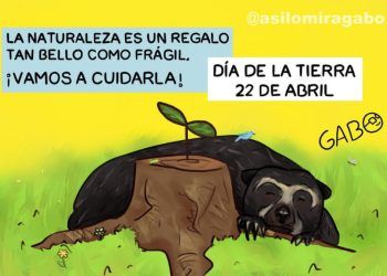 La Caricatura de Así Lo Mira Gabo de esta semana: Día de la Tierra, !Vamos a Cuidarla¡