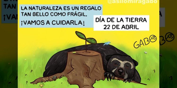 La Caricatura de Así Lo Mira Gabo de esta semana: Día de la Tierra, !Vamos a Cuidarla¡