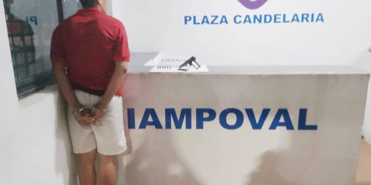 Polivalencia aprehendió a un antisocial tras intentar perpetrar un robo a dos ciudadanos con un arma de fuego