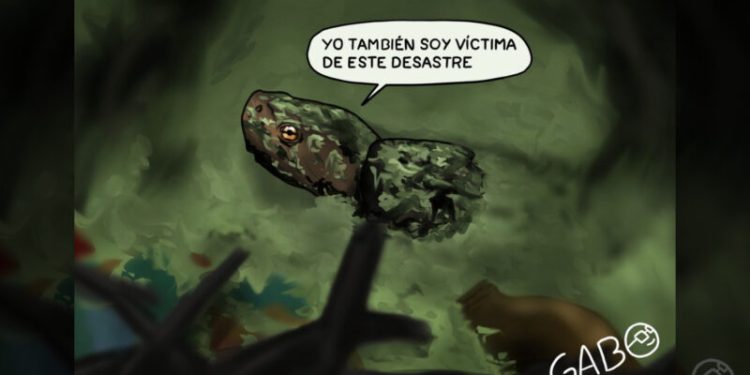La Caricatura de Así Lo Mira Gabo de esta semana: «Yo también soy víctima de este desastre»