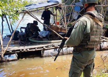 Bolívar: FANB destruyó nueve balsas mineras en la entidad (+ Imágenes)