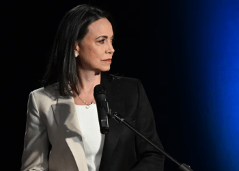 María Corina Machado, candidata de Vente Venezuela en la primaria presidencial opositora, participa en el debate con otros 7 postulados realizado el pasado 12 de julio en la Universidad Católica Andrés Bello.