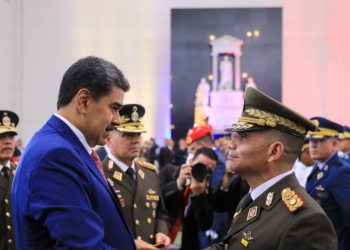 El presidente de Venezuela, Nicolás Maduro, durante el acto de ascenso de generales, almirantes y oficiales de la FANB el 4 de julio de 2023