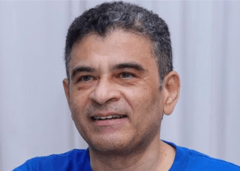 El obispo Rolando Álvarez mostrado el sábado 25 de marzo en una cárcel en Managua. [Foto: Redes sociales]