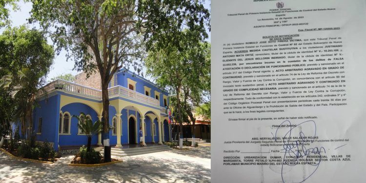 Nueva Esparta: Dictan prohibición de salida del estado y del país a dos funcionarios de la Alcaldía de Maneiro