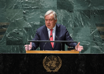 El secretario general de la ONU, António Guterres, durante el discurso de apertura de la 78ª Asamblea General en Nueva York, el 19 de septiembre de 2023.