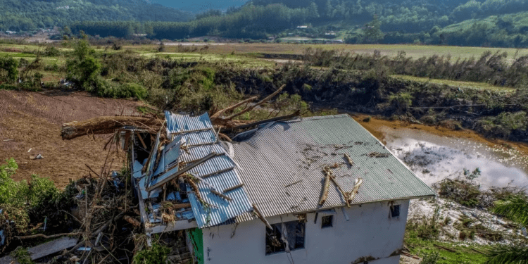 Las inundaciones en Mucum, estado de Rio Grande do Sul, Brasil, el 6 de septiembre de 2023.
