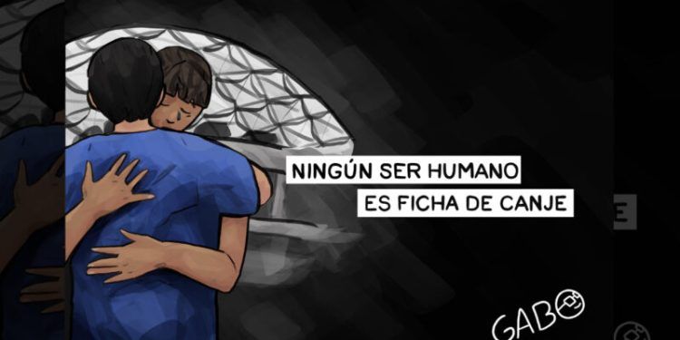 La Caricatura de Así Lo Mira Gabo de esta semana: «Ningún ser humano es ficha de canje»