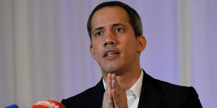 ARCHIVO - Juan Guaidó, durante una conferencia de prensa tras exiliarse en EEUU.