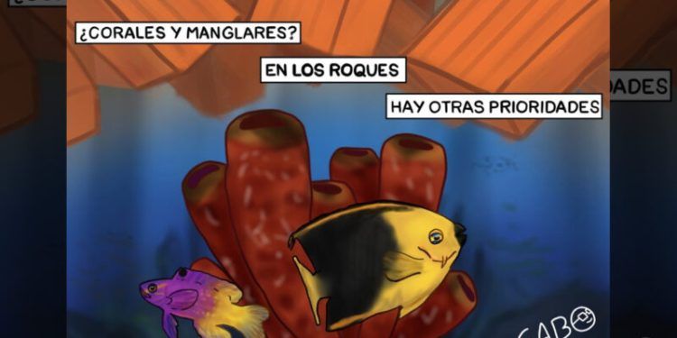La Caricatura de Así Lo Mira Gabo de esta semana: «¿Corales y manglares?»…