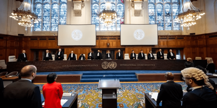 Gráfica general del inicio de las audiencias públicas de la Corte Internacional de Justicia, en La Haya, relacionadas al diferendo territorial entre Guyana y Venezuela.