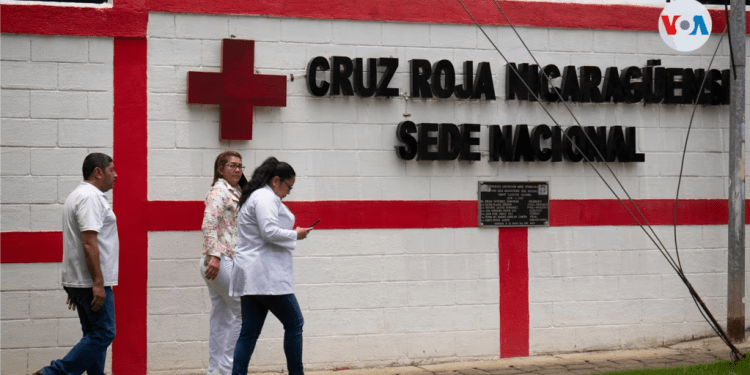 Fachada de la sede central de la Cruz Roja Nicaragüense, en Managua, Nicaragua. Foto: VOA
