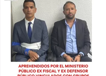 Ministerio Público ordena detención de un defensor público y un fiscal por presunta vinculación con banda criminal