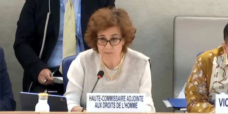 Nada Al-Nashif, Alta Comisionada adjunta para los DDHH de la Organización de Naciones Unidas (ACNUDH).