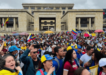 La oposición venezolana salió el domingo a apoyar la candidatura de Edmundo González y a la líder del movimiento vente Venezuela, María Corina Machado. [Foto: Karen Sánchez, VOA]