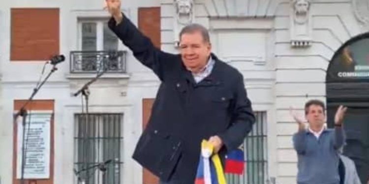 Edmundo González participa en manifestación en Madrid (+ Video)