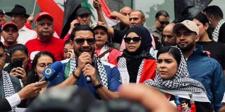 Caracas: Oficialismo y gobierno acompañaron a activistas en movilización de solidaridad con Palestina y Líbano (+ Video)