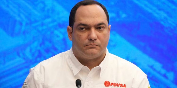 ARCHIVO - El presidente de la estatal petrolera PDVSA, Héctor Andrés Obregón, participa en una rueda de prensa en Caracas, el 18 de noviembre de 2024.