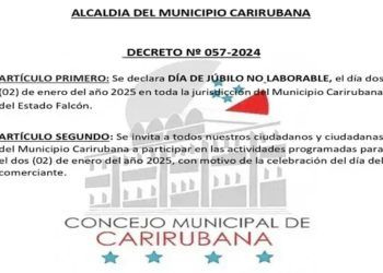 Falcón | Declaran No Laborable el 02 de enero en Carirubana por Día del Comerciante