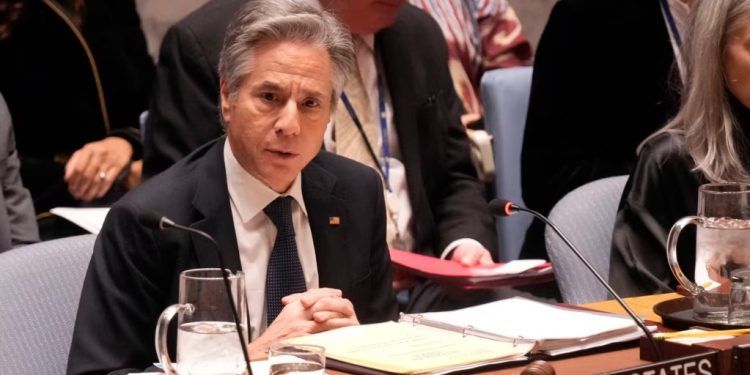 ARCHIVO - Antony Blinken, secretario de Estado de EEUU, se dirige al Consejo de Seguridad de las Naciones Unidas, el 19 de diciembre de 2024.