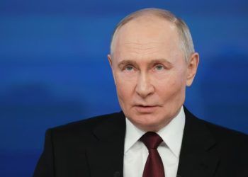 El presidente ruso, Vladimir Putin, habla durante su conferencia de prensa anual televisada de fin de año y su llamada telefónica celebrada en Moscú, Rusia, el 19 de diciembre de 2024.