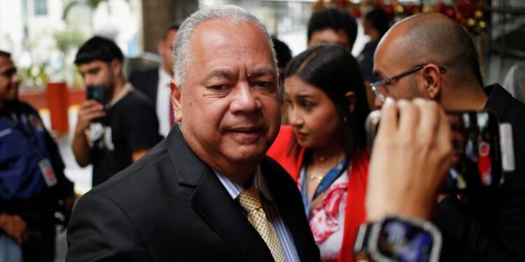 ARCHIVO - Elvis Amoroso, presidente del Consejo Nacional Electoral de Venezuela, en la sede del poder comicial en Caracas, el 17 de enero de 2025.