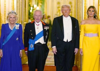 Rey Carlos y Camila ofrecen banquete de Estado a Donald Trump y la Primera Dama Melania en el Castillo de Windsor
