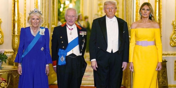 Rey Carlos y Camila ofrecen banquete de Estado a Donald Trump y la Primera Dama Melania en el Castillo de Windsor