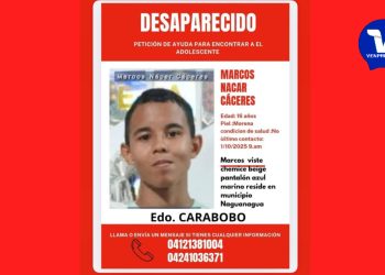 Servicio Público | Ayúdanos a encontrar a Marcos Nacar Cáceres desaparecido en Naguanagua