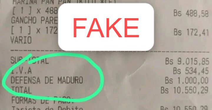Es completamente falso que defensa de Maduro se pague con dinero cobrado en las facturaciones en Venezuela